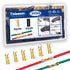 Tnisesm 200Pcs U Shape Copper Ring Terminals - Open Barrel Crimp Terminals with Heat Shrink Tube for Automotive