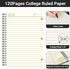 EUSOAR Spiral Notebook College Rule - A5, 24 Packs, 120 Pages Lined Travel Writing Notebooks