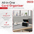 Osco 100 5" 3", 127 76 mm Black Hi-Gloss Plastic Index Box, Small, A to Z Divider Tabs, Lined Note Cards, x Ruled