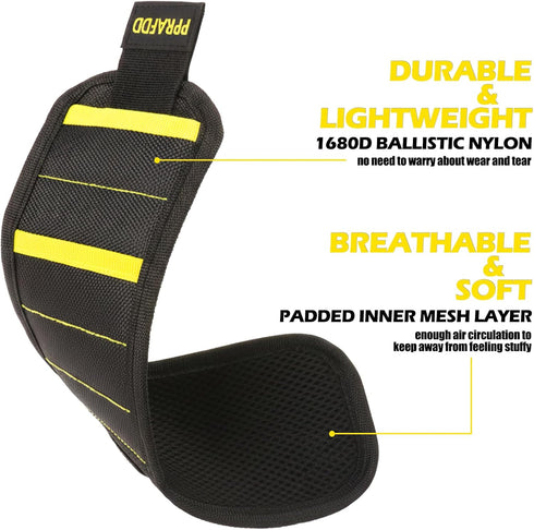 PPRAFDD Magnetic Wristband for Holding Screws, Drill Bits, Nails, Valentine's Day, Father's Day Gifts for Handyman
