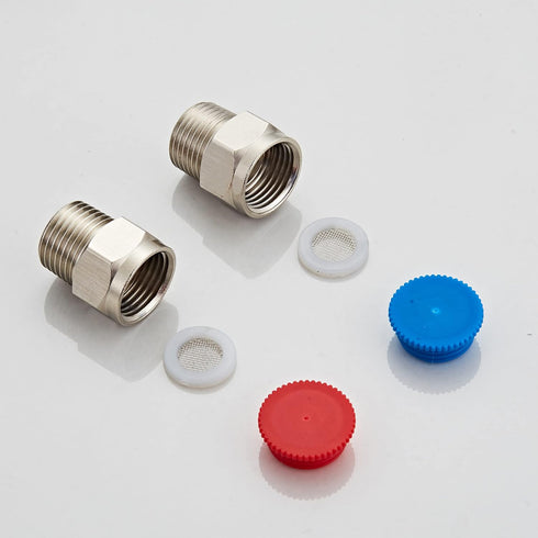 Gangang One Pair BSP 1/2“ Female to NPT 1/2" Male Thread Adapter, Pipe Fitting Reducer Connector