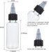50 Pack 1oz Plastic Squeeze Bottles with Twist Top Cap, Boston Dispensing Bottles Small Sauce Bottle with Squeeze Top, Mini Condiment Squeeze Bottles for Paint, Tattoo Ink, Glue, Crafts, Liquids, Oil by LISHINE