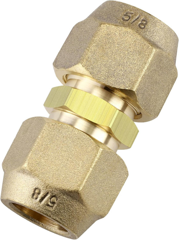 5/8-Inch AC Pipe Joint Connectors, Free Welding Brass Coupler Adapters for Air Conditioning Copper Pipe