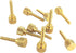 10 Pack Solid Brass Diamond Knurled Thumb Screws Knobs, 6-32 x 3/4 Inch Threads, Right-Hand Threads