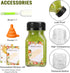 45pcs 4oz TOMNK Juice Bottles with Caps, Plastic Containers with Lids Empty Reusable Clear Ginger Shots Bottles