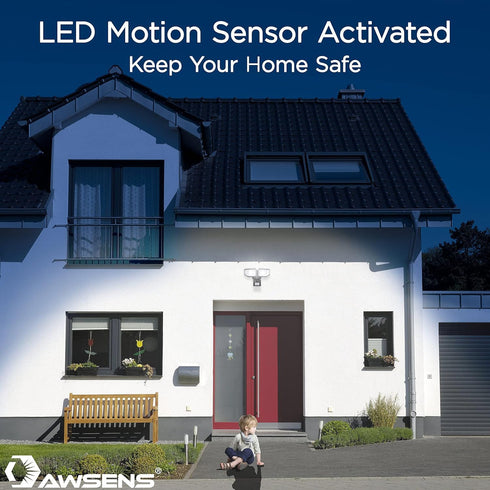 40W 180 4000 5000 2 LED Security Lights Motion Sensor Light Outdoor, Degree, LM Motion Security Light, K, ETL Water