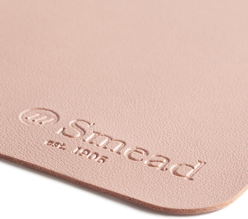 Smead Desk Pad, Vegan Leather Mat with Non-Slip Faux Suede Backing, 31.5” x 15.7” Medium, Dusty Rose (64834)