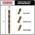 1/2 Inch Cobalt Drill Bits, 5pcs Heavy-Duty M35 Cobalt Metal Drill Bit Set for Steel and Cast Iron