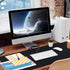 Leather Desk Pad, Non-Slip Desk Protector Mat, Waterproof Desk Blotter for Home Office - Black (31.5×15.7 Inches)