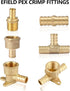 EFIELD Pex 1/2" Pex x 1/2" Female NPT Swivel Adapter, Pack of 2