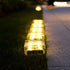 Epicgadget Solar Ice Cube Shaped Light, 2.8x2.8x2 inch Warm White Outdoor Solar Garden Decorative Lights