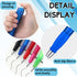 Crtiin 6 Pcs Jumbo Easy Grip Ballpoint Pens with Refills Extra Large Black Ink Fat Pens for School Office Writing