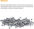 200 Pieces M3 x 0.5mm 304 Stainless Steel Self-Lock Nylon Inserted Hex Lock Nuts