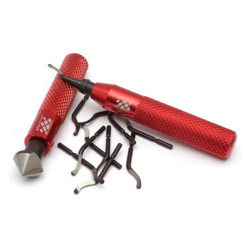 AFA Tooling Deburring Tool & Countersink Hand Reamer with 10 Extra Blades for Metal, Resin, PVC, Copper, Plastic