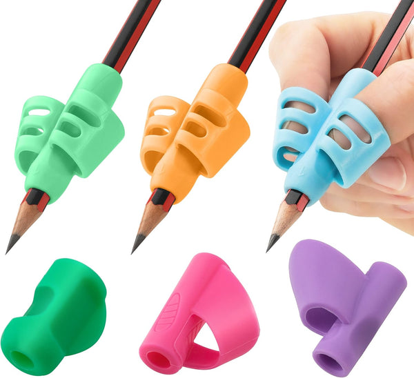 Stylo 6 Pack Pencil Grips for Kids Handwriting - Ergonomic Pencil Grippers