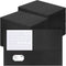 Harloon 75 Pack Two Pocket Portfolio Folders | 8.5 x 11 Inches | Textured Paper | Black | Business Card Slot