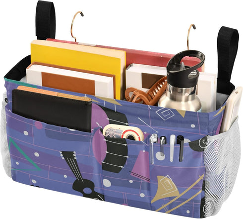 Amooorous Bedside Caddy Organizer Table Cabinet Storage Organizer for College Dorm Rooms Essentials, Hospital Bed