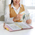 KTRIO 16PCS A6 Binder Pockets, Clear Zipper Pouch Folders, 6 Holes Cash Envelopes for Budgeting, Waterproof PVC Bags