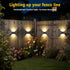 4 Pack IP65 (3000K T-SUN Solar Powered Wall Lights Outdoor Waterproof Up and Down Fence Lights for Outside Patio
