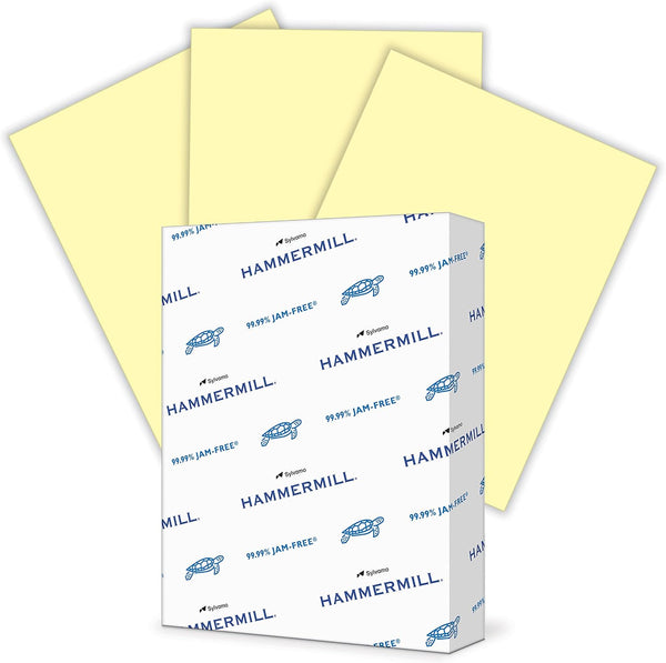 Hammermill Colored Paper, 20 lb Canary Printer Paper, 8.5 x 11-1 Ream