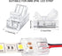 40 Pieces RGB LED Light Strip Connectors, Unwired Gapless Solderless Adapter Terminal Extension Waterproof