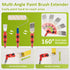 HOUIT Set, House Paint Roller Kit with Extension Pole, Home Wall Painting Supplies with Paint Brush, Paint Tray