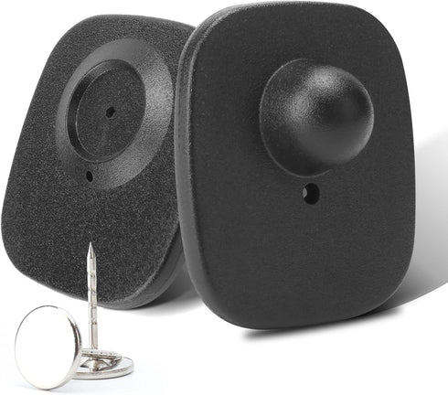 SUN-HOMESHINE 100pcs Anti-Theft Retail EAS 8.2MHz Security Hard Tags,Rf 8.2Mhz Mini Square EAS