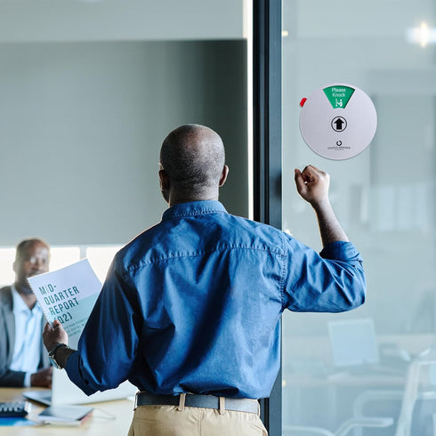 STATUS SPINNER Out of Office Wheel Sign for Door, Large 6 Options Office Status Sign, Out to Lunch