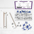 Swpeet 100Pcs 4 Sizes 3 in 1 Furniture Connecting Cam Lock Eccentric Wheels with Blue Dowel Pre-Inserted Bolts