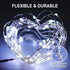 4 Pack 100 33ft 8 JMEXSUSS LED Solar String Lights for Outside, White Solar Fairy Lights Outdoor Waterproof, Modes