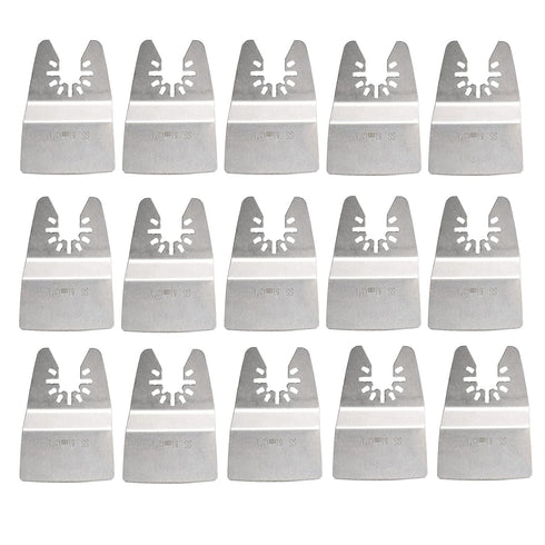 Ettonsun 15 Pieces Oscillating Tool Scraper Blades, 2 Inch Rigid Floor Scraper Blades for Paint Removal