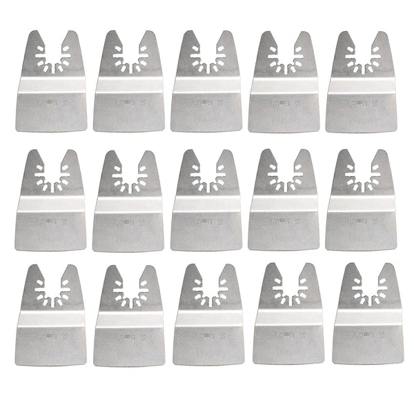 Ettonsun 15 Pieces Oscillating Tool Scraper Blades, 2 Inch Rigid Floor Scraper Blades for Paint Removal