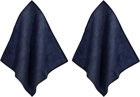 Magnetic Microfiber Cleaning Cloth, 10" x 10", Dark Blue, 2-Pack Dry Erase Towel for Whiteboard, Chalkboard, Kitchen
