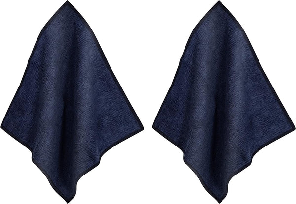Magnetic Microfiber Cleaning Cloth, 10" x 10", Dark Blue, 2-Pack Dry Erase Towel for Whiteboard, Chalkboard, Kitchen