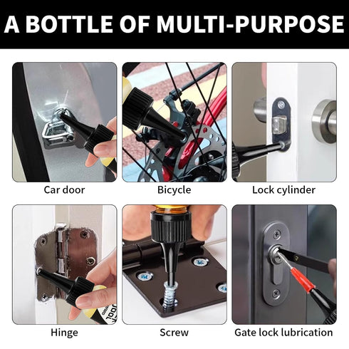 1 oz Door Hinge Lubricant Needle Oiler | Lock Lube for Keyhole | Chain Lube Anti Seize Squeaky Door Hinge Oil