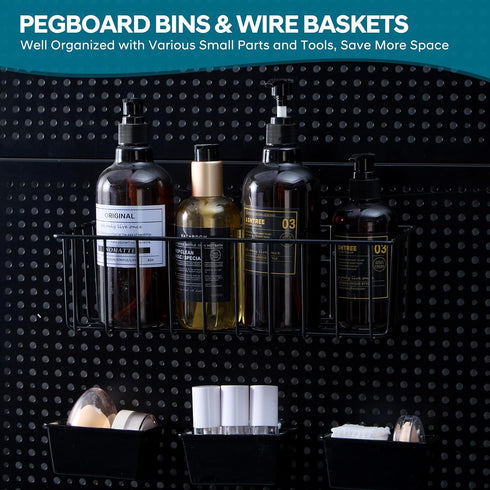 246PCS Pegboard Accessories Organizer Kit with Hooks, Bins, and Paper Towel Holder for Garage Storage