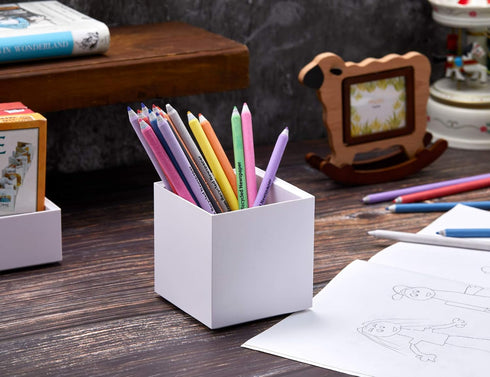 Bostitch Office Konnect Pencil Cup Desk Organizer, White Pen Cup for Office Supplies