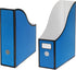 Simple Houseware 6-Pack Magazine File Holder Box - Foldable Cardboard Organizer with Label Slot, Multicolor