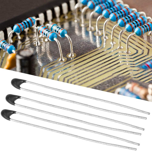 10Pcs MF52 NTC Thermistor, 5K-B3950-L30 Negative Temperature Coefficient Sensors, Black Head