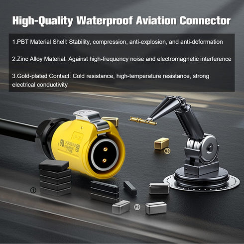 2 Pin Waterproof Connectors, M20 Power Connectors, Waterproof Electrical Connectors for Automotive and Marine