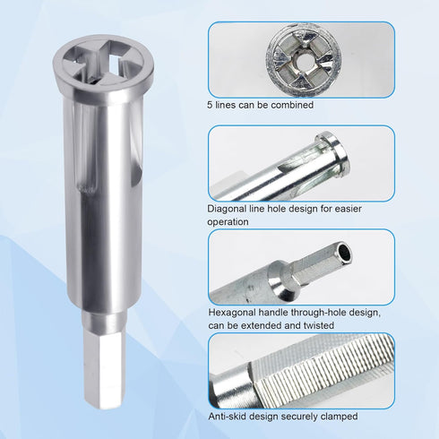 2 Pcs Wire Twisting Tools - 6mm Hex Shank 2-6 Way Wire Stripping Tool for Drill, Cable Nut Stripper