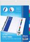 BAZIC Binder Dividers with 10 Color Tabs, 8.5" x 11", Plastic Index Divider with Tab for 3 Ring Binders, 10/Pack