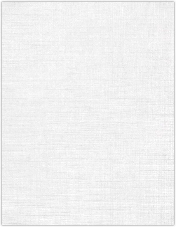 LUXPaper 8.5" x 11" Paper - Letter Size - White Linen - 24lb. (80lb. Text) - 250 Qty