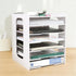 SONGWAY Scrapbook Paper Organizer 12x12, 7 Tier File Organizer for Desk, Stackable Paper Storage, Desktop Paper Storage