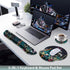 QOMOLAMA Set, 3-in-1 Set, Mouse Pad with Wrist Rest Wrist Support Mouse Pad Floral Gaming Mousepad with Anti-Skid