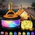 Camping String Lights, Retractable 32.8ft RGB Flash Lamp, Rechargeable LED Fairy Lights