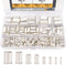 mankk 166 Pcs Wire Ferrules Kits: Silver Plated Copper Crimp Terminal Connector, 8 Sizes AWG