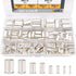 mankk 166 Pcs Wire Ferrules Kits: Silver Plated Copper Crimp Terminal Connector, 8 Sizes AWG