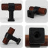 bociloy 4Pcs 1.57 Walnut Wood Drawer Pulls, Single Hole Kitchen Cabinet Hardware Handles, Metal and Wooden Cabinet