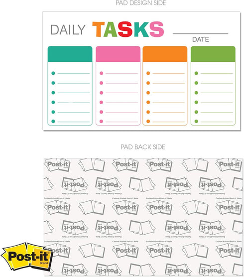 Bright Cheerful Daily Chore Chart, 10" x 6" Sticky Note Fill in Task List for Homeschool Task Assignment